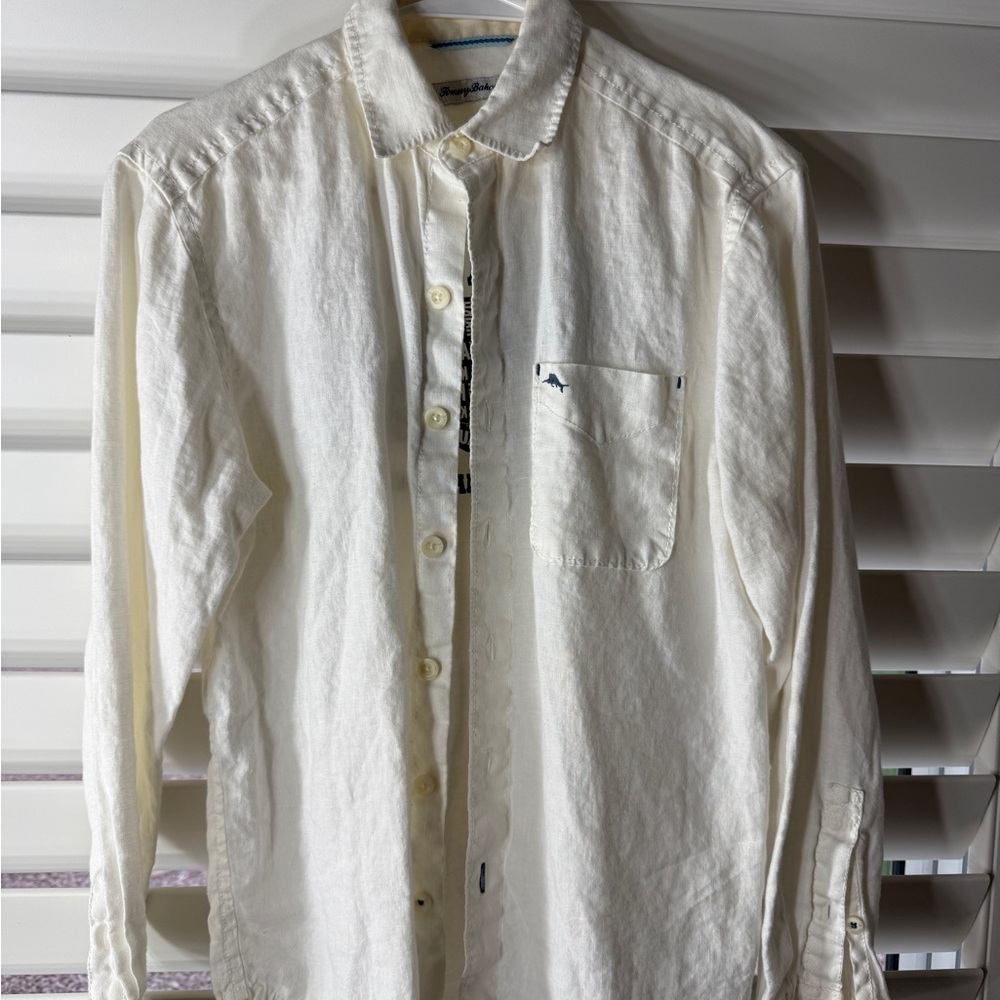 Tommy Bahama Cream Casual Button Down Shirt